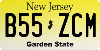 NJ license plate B55ZCM