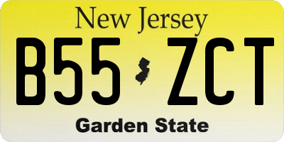 NJ license plate B55ZCT
