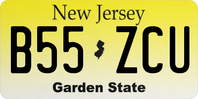 NJ license plate B55ZCU
