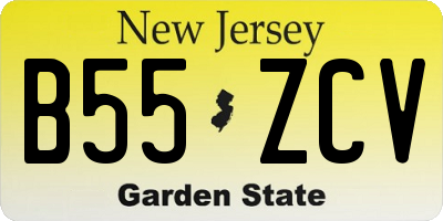 NJ license plate B55ZCV