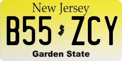 NJ license plate B55ZCY