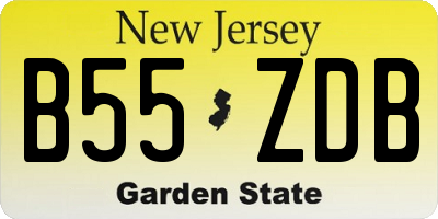 NJ license plate B55ZDB