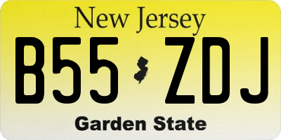 NJ license plate B55ZDJ