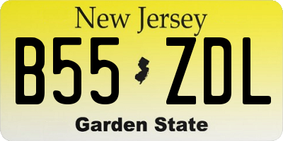 NJ license plate B55ZDL