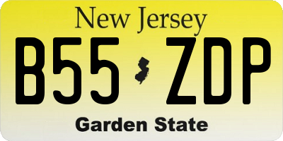 NJ license plate B55ZDP