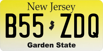 NJ license plate B55ZDQ