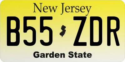 NJ license plate B55ZDR