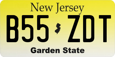 NJ license plate B55ZDT