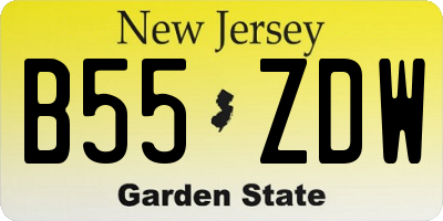 NJ license plate B55ZDW
