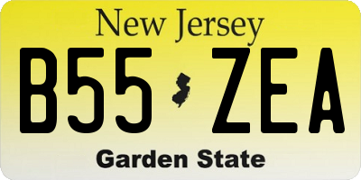 NJ license plate B55ZEA