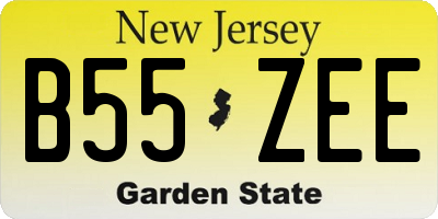 NJ license plate B55ZEE