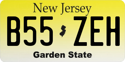 NJ license plate B55ZEH