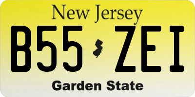 NJ license plate B55ZEI