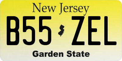 NJ license plate B55ZEL