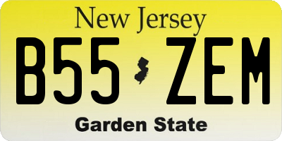 NJ license plate B55ZEM