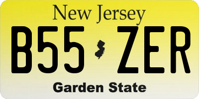 NJ license plate B55ZER