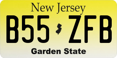 NJ license plate B55ZFB