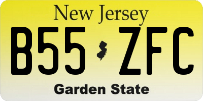 NJ license plate B55ZFC