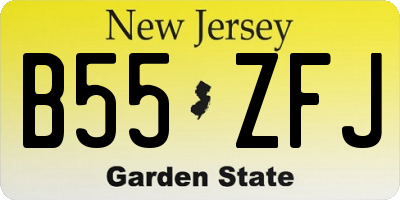 NJ license plate B55ZFJ