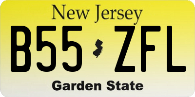 NJ license plate B55ZFL