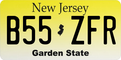 NJ license plate B55ZFR