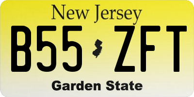 NJ license plate B55ZFT