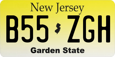 NJ license plate B55ZGH