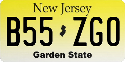 NJ license plate B55ZGO