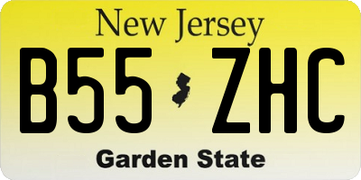 NJ license plate B55ZHC