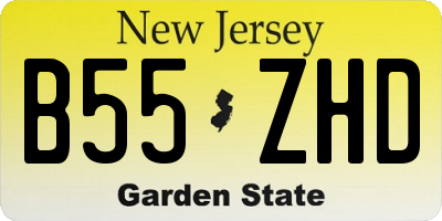 NJ license plate B55ZHD