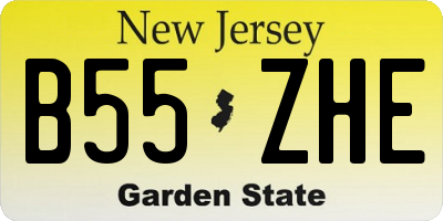 NJ license plate B55ZHE