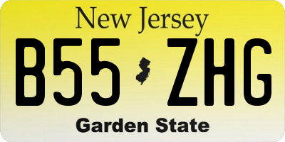 NJ license plate B55ZHG