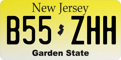 NJ license plate B55ZHH
