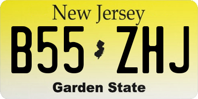 NJ license plate B55ZHJ
