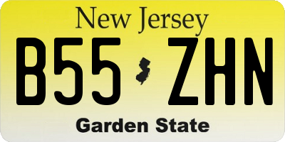 NJ license plate B55ZHN