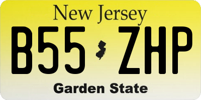 NJ license plate B55ZHP