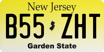 NJ license plate B55ZHT
