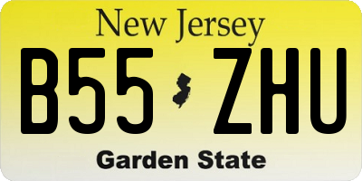 NJ license plate B55ZHU
