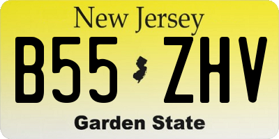 NJ license plate B55ZHV