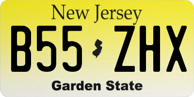 NJ license plate B55ZHX