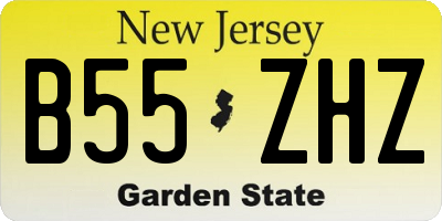 NJ license plate B55ZHZ