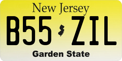 NJ license plate B55ZIL