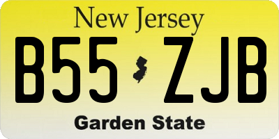 NJ license plate B55ZJB