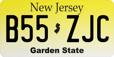 NJ license plate B55ZJC