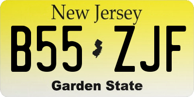 NJ license plate B55ZJF