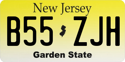 NJ license plate B55ZJH
