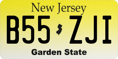 NJ license plate B55ZJI