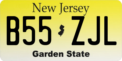 NJ license plate B55ZJL