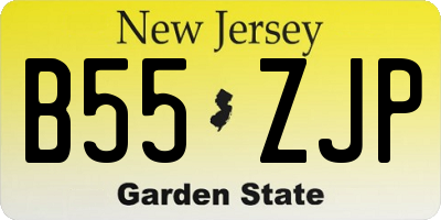 NJ license plate B55ZJP