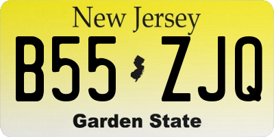 NJ license plate B55ZJQ